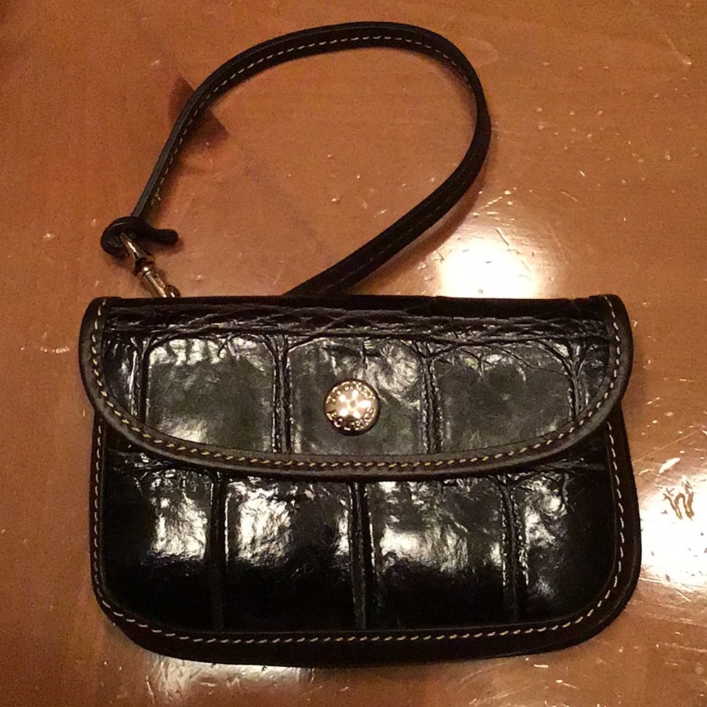 Dooney & Bourke Black Croc Wristlet *Never Used*